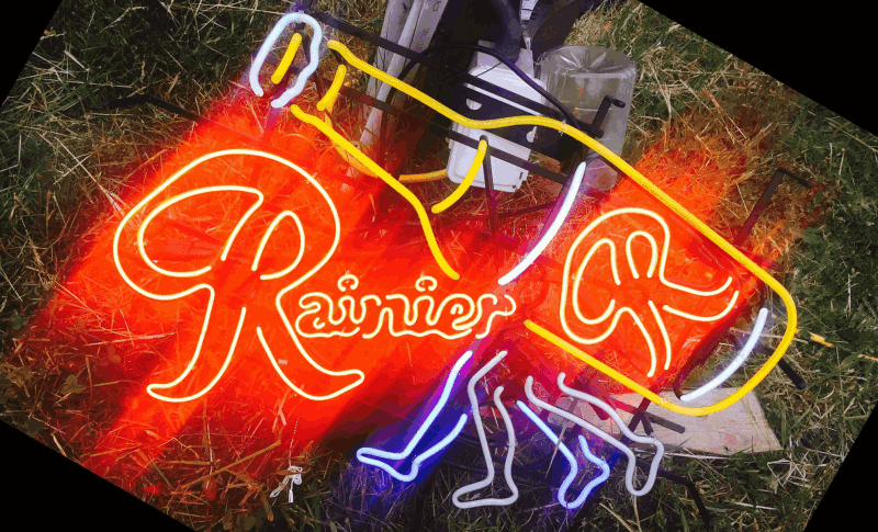 Rainier beer sign
